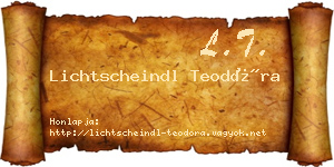 Lichtscheindl Teodóra névjegykártya